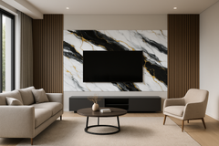 Panou PVC marble style ALB/NEGRU/AURIU 2600x1220x3mm