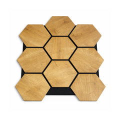 PANOU HEXAGONAL 3D OAK 800X650X16MM