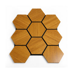PANOU HEXAGONAL 3D STEJAR 800X650X16MM