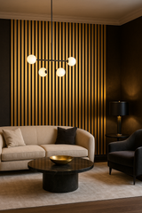 RIFLAJ TIP PANOU ACUSTIC AURIU DIN MDF