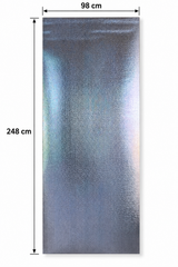 PANOU 3D AUTO-ADEZIV ARGINTIU – 248 × 98 cm
