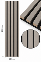 RIFLAJ TIP PANOU ACUSTIC CAPUCINO DIN MDF 2800 × 600 mm – 18 mm / 22 mm