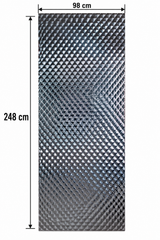 PANOU 3D AUTO-ADEZIV ARGINTIU – 248 × 98 cm