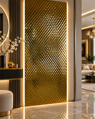 PANOU 3D AUTO-ADEZIV AURIU – 248 × 98 cm