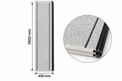Panou sandwich decorativ 5800x400x16mm, ALB CU PICATELE