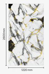 Panou PVC marble style ALB/NEGRU/AURIU 2600x1220x3mm