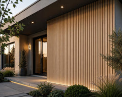 Panou WPC riflat bej, de exterior 2900*220*26mm