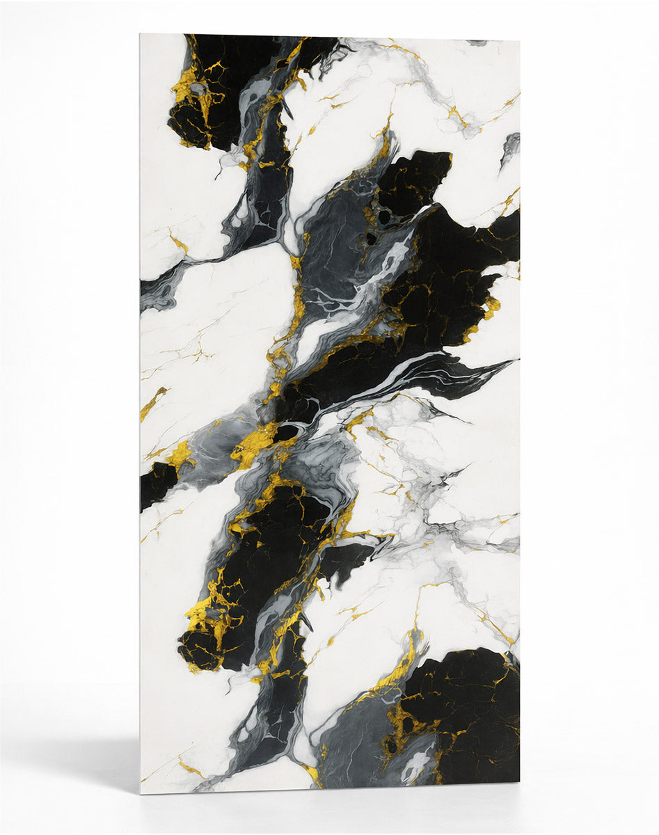 Panou PVC marble style ALB/NEGRU/AURIU 2600x1220x3mm
