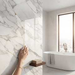 Panou PVC marble style ALB/GRI/AURIU - 2600x1220x3mm