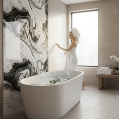 Panou PVC marble style ALB/NEGRU/AURIU - 2800x1220x3mm