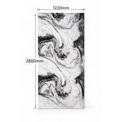 Panou PVC marble style ALB/NEGRU/AURIU - 2800x1220x3mm