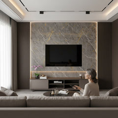 Panou PVC marble style GRI/ALB/AURIU - 2800x1220x3mm