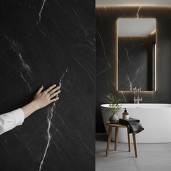 Panou PVC MAT marble style NEGRU/ALB 2600x1220x3mm