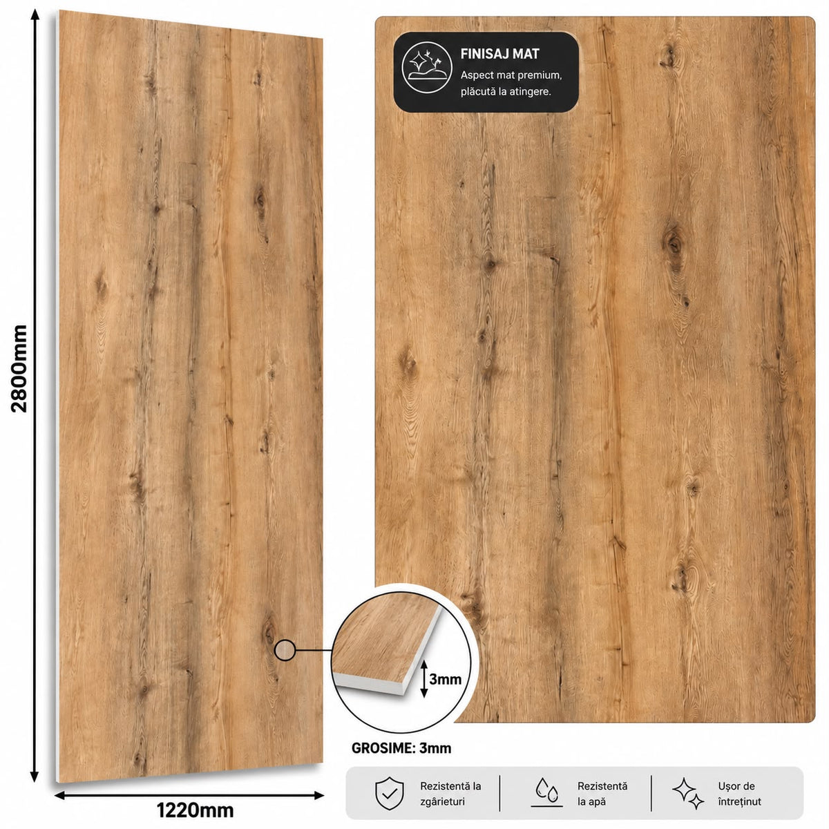 Panou SPC marble style TIP LEMN 2800x1220x3mm