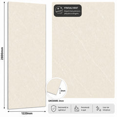 Panou SPC marble style IVORY 2800x1220x3mm