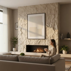Panou decorativ 3D Stone-Rock 1200x600x60 mm Gri