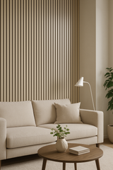 RIFLAJ TIP PANOU ACUSTIC BEJ DIN MDF