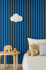 RIFLAJ TIP PANOU ACUSTIC ALBASTRU DIN MDF