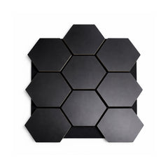 PANOU HEXAGONAL 3D NEGRU 800X650X16MM