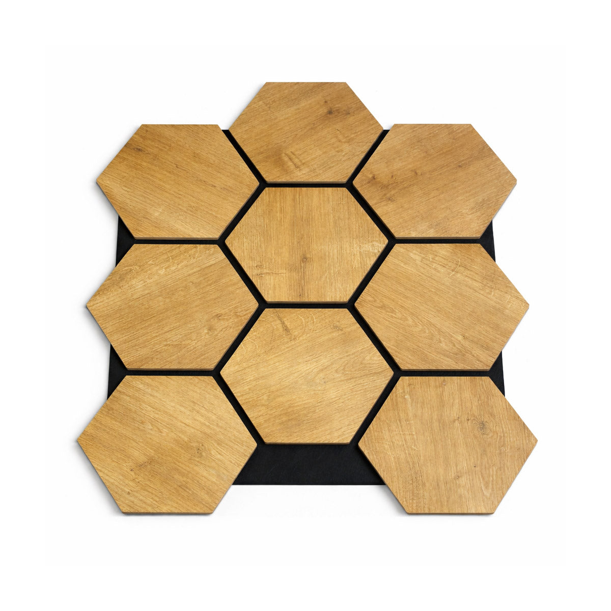 PANOU HEXAGONAL 3D OAK 800X650X16MM