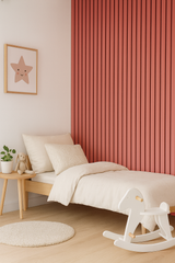 RIFLAJ TIP PANOU ACUSTIC ROZ DIN MDF